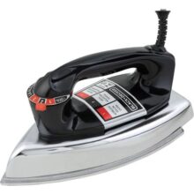 BLACK+DECKER Ferro de Passar Roupa a Seco, Metálico Preto, Modelo VFA1110XM6, 220V