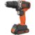BLACK+DECKER Furadeira e Parafusadeira VRR com 2 velocidades, Furadeira de Impacto 360 RPM a 1.400 RPM, 110V, Modelo ‎BCD704C1, 20V