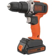 BLACK+DECKER Furadeira e Parafusadeira VRR com 2 velocidades, Furadeira de Impacto 360 RPM a 1.400 RPM, 110V, Modelo ‎BCD704C1, 20V