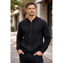 Blusa De Moletom Com Ziper Canguru Flanelado Inverno