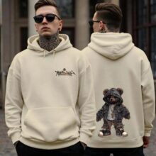 Blusa Moletom Masculina Canguru Capuz Urso Street Coleção 94