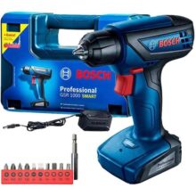 Bosch Furadeira Parafusadeira GSR 1000 Smart, Com Acessórios, 12 Volts