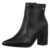 Bota bico fino coturno feminino cano curto salto confortavel