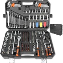 Botahan Kit Ferramentas 222 Peças, Maleta de Ferramentas, Reparo de Automóveis, Aço cromo vanádio CR-V