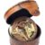 Brass Nautical – Bússola com mostrador de sol em bronze antigo e cobre relógio de sol mostrador de sol na caixa de p