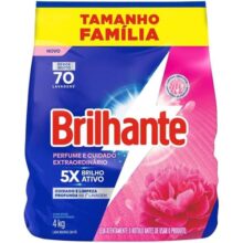 Brilhante Lava-Roupas em Pó Perfume e Cuidado Extraordinário Pacote 4kg