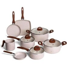 Brinox – Jogo de Panelas 8 Peças Ceramic Life Smart Plus – Vanilla