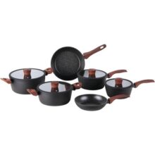 Brinox – Jogo de Panelas Revestimento Cerâmico Antiaderente Ceramic Life Sirius 6 Peças com Fundo de Indução – Preto