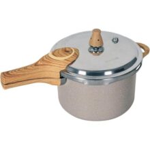 Brinox – Panela de Pressão 5,4L Antiaderente Ceramic Life Pressure com Fundo de Indução – Vanilla