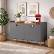 Buffet Retrô Pés Palito Luana 4 Portas