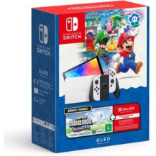 Bundle Nintendo Switch OLED + Super Mario Bros Wonder + 3 Meses de Assinatura Nintendo Switch Online