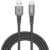Cabo USB-C I2GO 2m 2,4A Nylon Trançado Chumbo – I2GO PRO