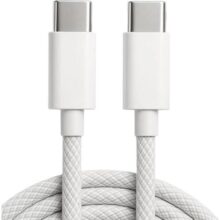Cabo USB-C Tipo C 60W Trançado 1,5M De Nylon Premium Compatível com iPhone 15 15 ProMax iPhone 16 16 ProMax iPho