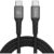 Cabo USB-C Turbo 2 Metros Tipo C 60W Nylon Trançado e Reforçado Compativel Com Iphone 15 Iphone 16 Notebook Tablet Qua