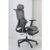 Cadeira de escritório, design ergonômico com suporte lombar independente, malha respirável mesh, encosto de cabeça ajustável, apoio de pés 150kg BlidShop Preta