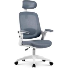 Cadeira de Escritório Ergonômica Cinza/Branca Elements Astra