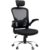 Cadeira de escritório ergonômica com estofado de meshPreto