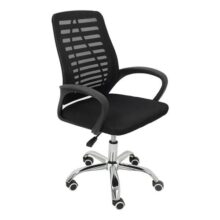 Cadeira De Escritório Trevalla Tl-cde-34-1 Ergonômica Preta Com Estofado De Malha