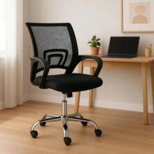 Cadeira Escritório Giratória Office Arco Estofado Mesh Cor Preto Material Do Estofamento Tecido/mesh