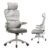 Cadeira Escritório Python Fly Ergonômica Branca Cinza Giratória Xhocb07