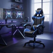 Cadeira Gamer Ergonômica Reclinável Com Apoio Para Pés
