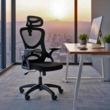 Cadeira Office Giratoria Presidente Columbus Preto Material Do Estofamento Tela Mesh