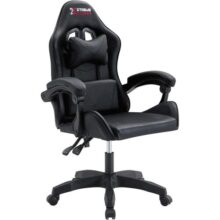 Cadeira Xtreme Gamers Cinesis, Giratória, Reclinável, Altura Ajustável, Confortável na Cor Preta