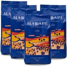 Café Marapé Tradicional 100% Arábica Torrado e Moído, em Pó de Torra Escura com Selo ABIC, Origem Brasileira, Ideal para Como Fazer Café Autêntico e A