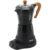 Cafeteira Elétrica Italiana Mallory Essenza 6 Xícaras 280ml – Preparo em 6 minutos- Alça em Bambu Toque Frio e Tampa de Vidro 127V