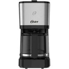 Cafeteira Oster Inox, 1,2L, 220V, Preta/Inox, 750W, OCAF600