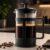 Cafeteira Prensa Francesa 600ml em Vidro Borossilicato com Tampa de Bambu Premium | Filtro em Aço Inox