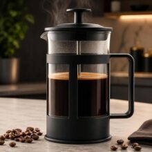 Cafeteira Prensa Francesa 600ml em Vidro Borossilicato com Tampa de Bambu Premium | Filtro em Aço Inox