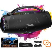 Caixa De Som 100w Portátil Bluetooth Ipx6 Tws Com Rgb, Caixa De Som Bluetooth Sem Fio Com Som Estéreo Hd 10000mah, Reprodução Viva-voz, Subwoofer Com Porta Aux/tf/usb/microfone De 3,5 Mm