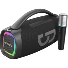 Caixa de Som Bluetooth Portátil 50W com Microfone, Grave Poderoso, Iluminação RGB – AB4092 Preto