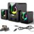 Caixa De Som PC Gamer Com RGB, 3D Surround, Alto Volume, Bass Reflex, Dual Alto-falantes – Para TV, Notebook, Monitor Via USB Cabo