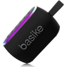 Caixa de Som Portátil Bluetooth 5.3, 40W RMS (Pico 60W), TWS para Som Estéreo Hi-Fi, com Microfone Integrado, Luzes RGB, Modos EQ, IPX6 Resistente à Água, 12h de Bateria para Casa, Festa e Uso Externo
