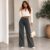 Calça Jeans Pantalona Wide Leg Feminina Cintura Alta Larga