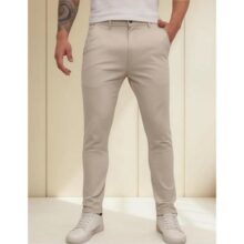 Calça Masculina Sarja Skinny Esporte Fino Com Bolsos Estilo