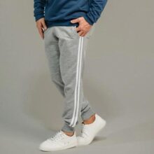 Calça Moletom Com  Listras  Slin Fit Jogger