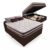 Cama Box Baú Casal + Colchão De Molas Classic Superlastic Cor Marrom