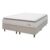 Cama Box Colchão Casal Queen Molas Ensacadas City Pillow Top 158x198x61cm Branco e Bege Hellen