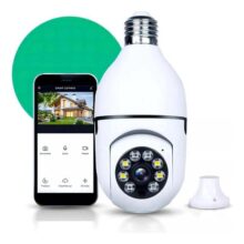 Camera De Segurança Ip Inteligente Lampada Panoramica App Yoosee Wifi Espiã Giratoria 360º Fergusom Branco