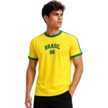 Camisa Do Brasil Bordada Sem Estado Torcedor