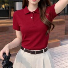 Camisa Gola Polo Feminina Básica Algodão Social Uniforme