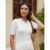 Camisa Gola Polo Feminina Básica Uniforme Canelada Algodão