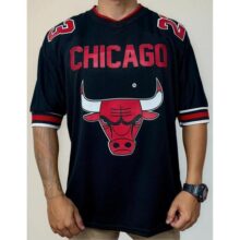 Camisa Oversized Bulls Unissex Estilo Fut Americano