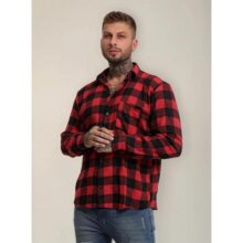 Camisa Quadriculada Masculino Junina Longa Bolsos Flanelada