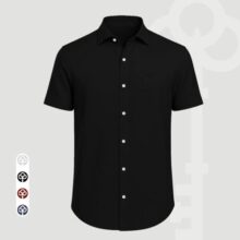 Camisa Social Masculina Gola Italiana Confortável
