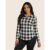 Camisa xadrez longa blusa manga festa junina