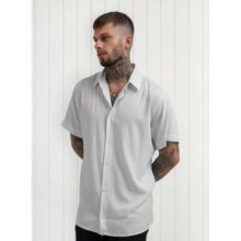 Camisas Manga Curta Masculina Slim Social Barato Social